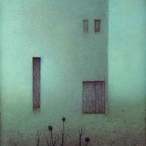 Image similar to beksinski with pastel colour