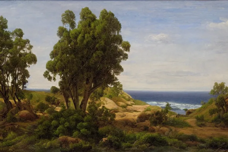 Prompt: Landscape of San Diego in the style of Ivan Shishkin