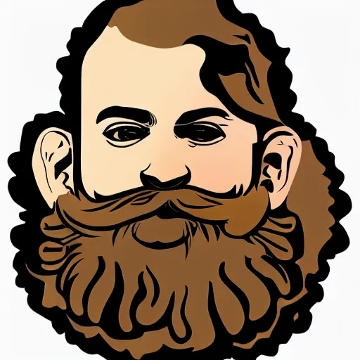 Image similar to bearded man turns bowl on woodlathe, vector art