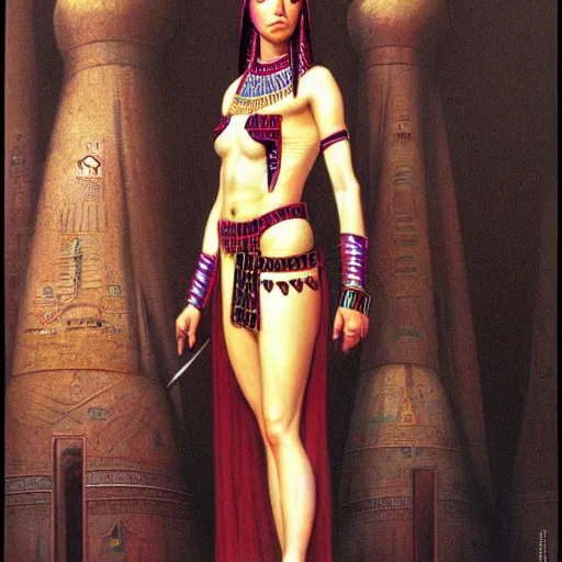 Image similar to alyson hannigan as egyptian princess by wayne barlowe