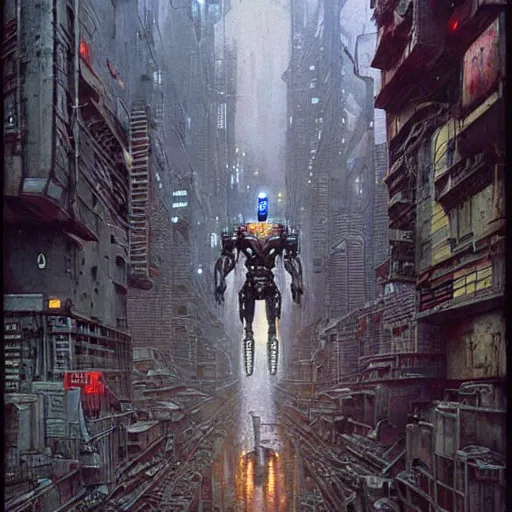 Prompt: robot cyborg wolverine in cyberpunk city, highly detailed beksinski superhero art