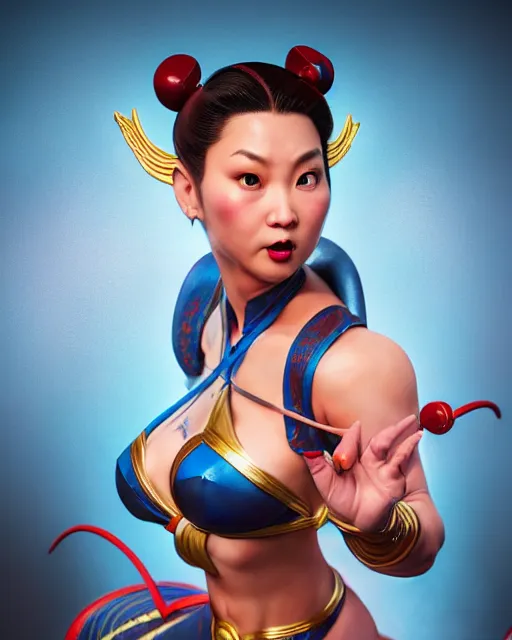 Prompt: an epic comic book style full body portrait painting of sexy Chun-Li, character design by Mark Ryden and Pixar and Hayao Miyazaki, unreal 5, DAZ, hyperrealistic, octane render, cosplay, RPG portrait, dynamic lighting, intricate detail, summer vibrancy, cinematic