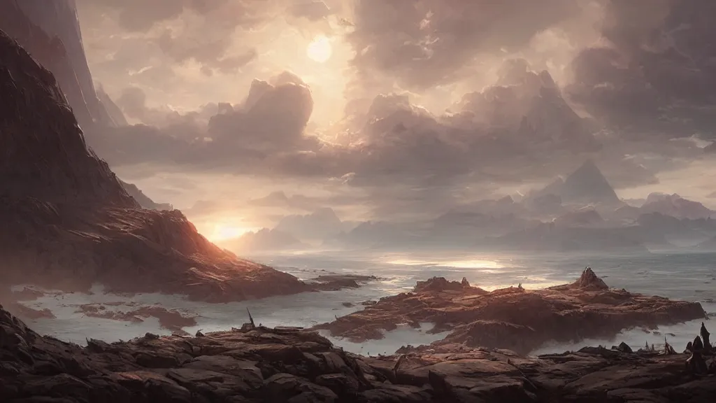 Image similar to the end of the world, epic landscape, cinematic by greg rutkowski and wlop