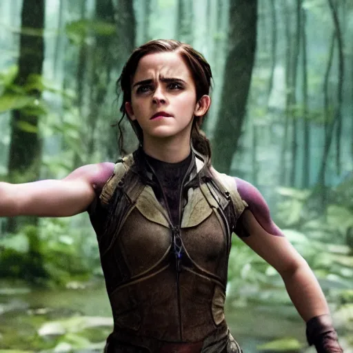 Prompt: Still of Emma Watson in Avatar movie