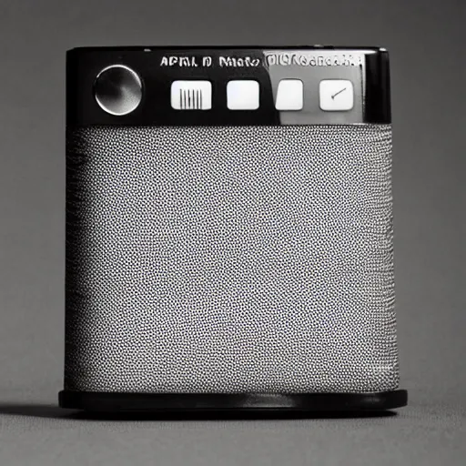 Image similar to a photo of an iPod portable radio, manufactured in the 1920s, 1925