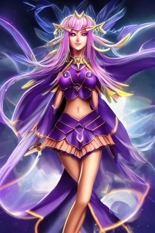 Image similar to beautiful dark magician girl, full body, mystical, ultra detailed, 4k