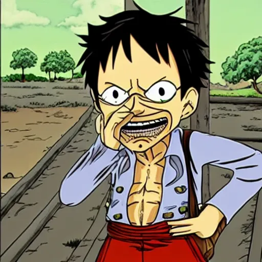 Image similar to walter white as luffy