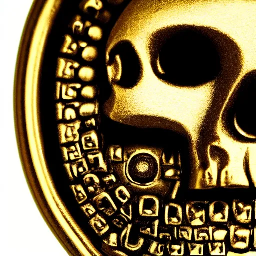 Image similar to 4 4 tiny detailed human eyes embedded in an engraved 1 8 k gold skull plate macro photo deviant realistic