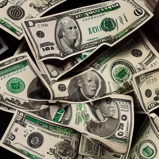 Image similar to money. dollar bills, coins, USD, 8k photography