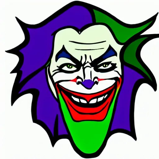 Image similar to colorful logo of the Joker