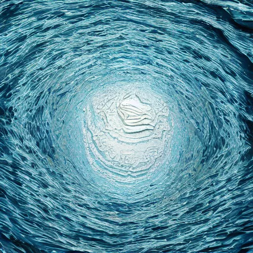 Image similar to hyperrealistic image of ocean surface streaklines in a solenoidal field, by thomas eakes & xiang duan & mike judge, perfect symmetry, dim volumetric lighting, photorealistic, 8 k octane beautifully detailed render, post - processing, extremely hyper - detailed, intricate, epic composition, cinematic lighting, masterpiece, trending on artstation, incredibly detailed, stunning,