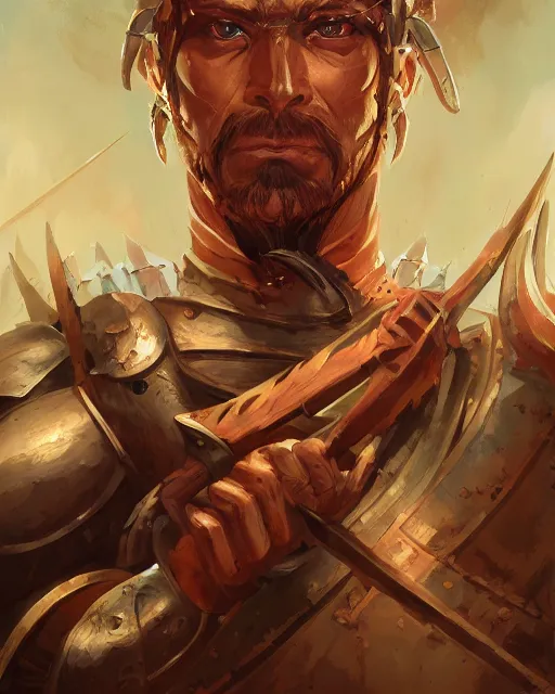 Prompt: portrait of a barbaric spanish conquistador in battle by yoichi hakatenaka rossdraws and anato finnstark and dan mumford, symmetric, anatomy, facial features, detailed, intricate, portrait, trending on artstation, masterpiece, torso