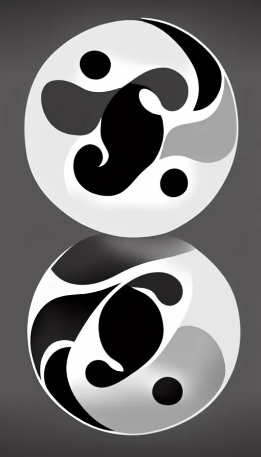 Image similar to Abstract representation of ying Yang concept, by Blizzard Concept Artists