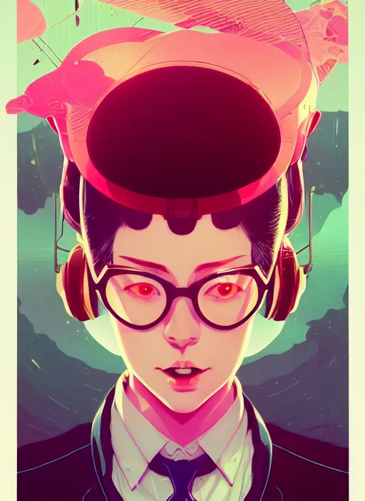 Prompt: portrait of agent honeydew, epic, anime, artstation winner by victo ngai, kilian eng and by jake parker, by conrad roset, swirly vibrant color lines, winning award masterpiece, fantastically gaudy, aesthetic octane render, 8 k hd resolution