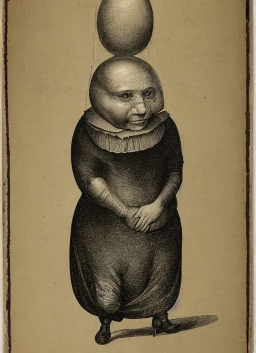 Image similar to 1 8 0 0 s style full body detailed photograph of silly humpty dumpty jack black, realistic, hieronymus bosch