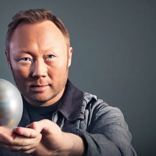 Prompt: limmy holding element 1 1 5, realistic, wide shot, dramatic lighting, hyper realistic, high quality, highly detailed, hd, beautiful, cinematic, 8 k, unreal engine, facial accuracy, symmetrical,