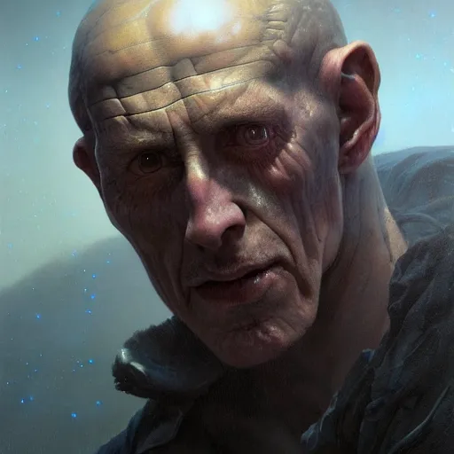 Prompt: a hyper - realistic character concept art portrait of an antimatter being, depth of field background, artstation, award - winning realistic sci - fi concept art by jim burns and greg rutkowski, beksinski, a realism masterpiece, flesh - tone color palette, james gilleard, bruegel, alphonse mucha, and yoshitaka amano.