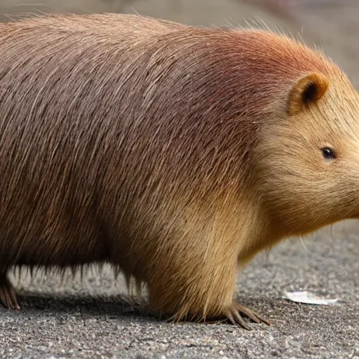 Image similar to capybara shaves mustache