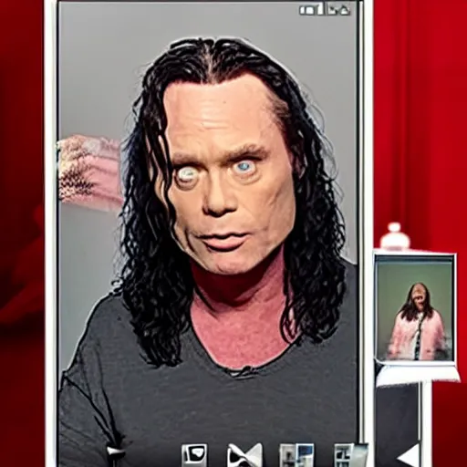 Image similar to screenshot from the room by tommy wiseau