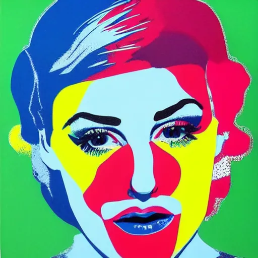 Prompt: rainbow emma warson. pop art.