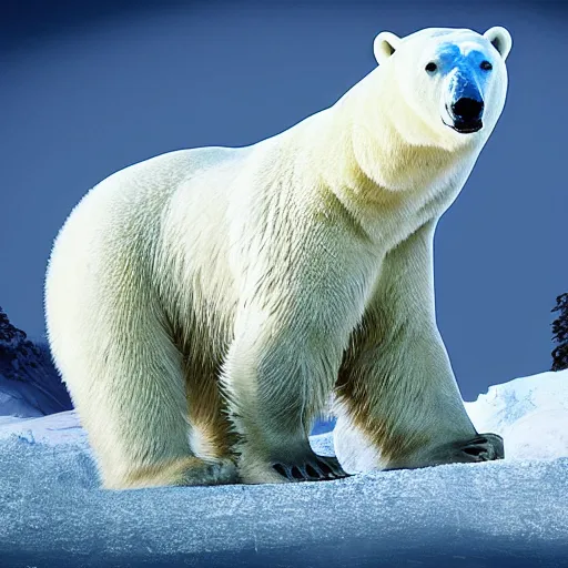 Prompt: bjork riding a polar bear, highly detailed, high resolution, award winning