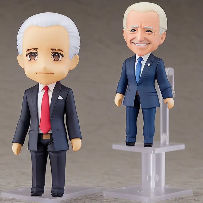 Image similar to an anime nendoroid figurine of Joe Biden, fantasy, figurine , product photo