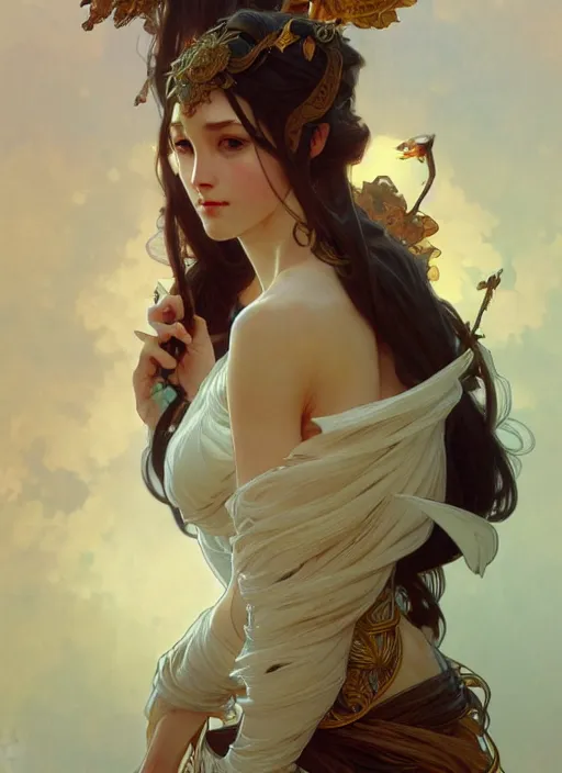 Image similar to cute anthropomorphic, fantasy, intricate, elegant, highly detailed, digital painting, artstation, concept art, wallpaper, smooth, sharp focus, illustration, art by artgerm and greg rutkowski and alphonse mucha