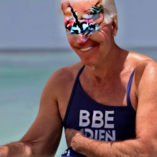 Image similar to joe biden candid photo in bathing suit