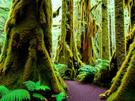 Prompt: hall of mosses at olympic national park