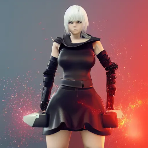 Image similar to blender render nier automata