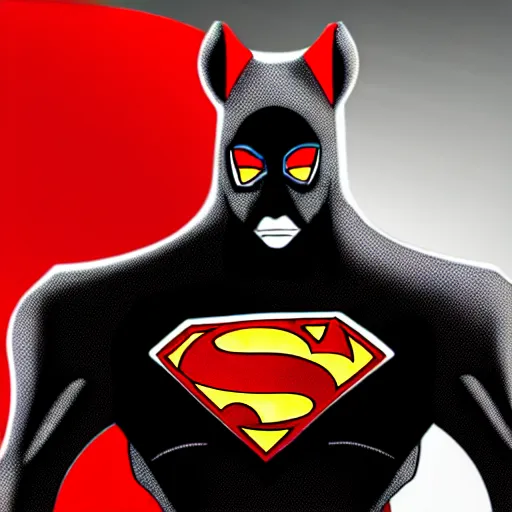 Image similar to ultra detailed graphic art of ratman, a superhero with the powers of a rat in a black armor with a logo of the letter r, 8 k, ultra realistic, concept art