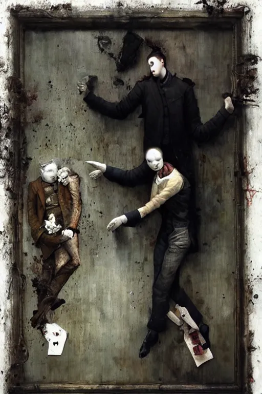 Image similar to man breaking into pieces while a woman tries to hold the fallen parts, surreal, ray caesar, john constable, guy denning, dan hillier