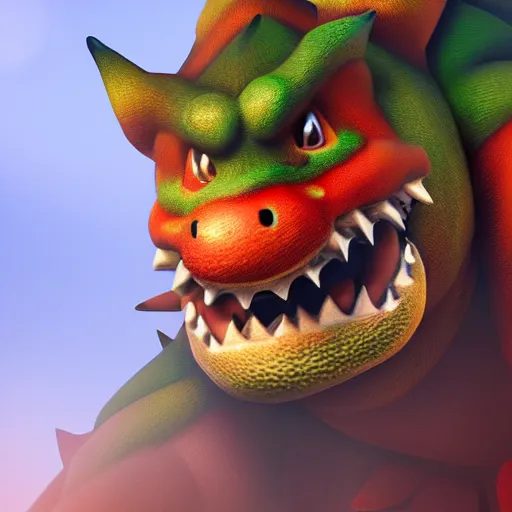 Image similar to photorealistic bowser, 4 k, full color, 3 5 mm,