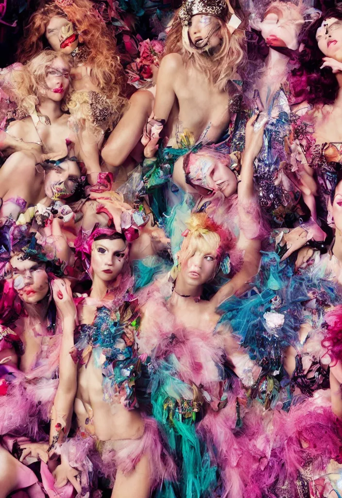 Image similar to fashion editorial portrait by David Lachapelle. highly detailed. 8k. depth of field. photography