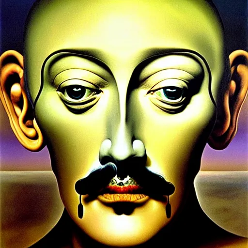 Image similar to ethos of ego, mythos of id. by salvador dali, hyperrealistic photorealism acrylic on canvas, resembling a high - resolution photograph