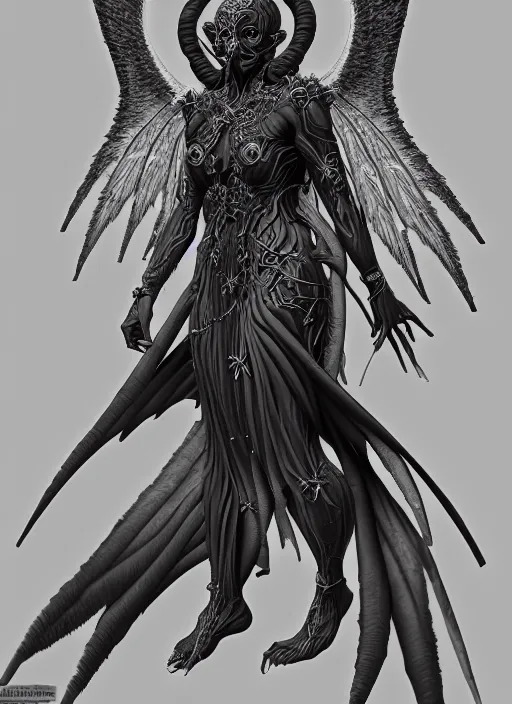 Image similar to hyper detailed ultra sharp of a beautiful azazello is one of the demonic and mystical characters in the work, a negative character in biblical stories, a fallen angel who opposed the will of god. trending on artstation, 8 k