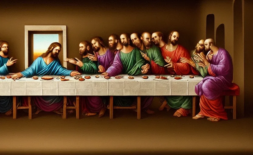 Image similar to last supper on a grain of rice, ultra detailed, high definition, photography