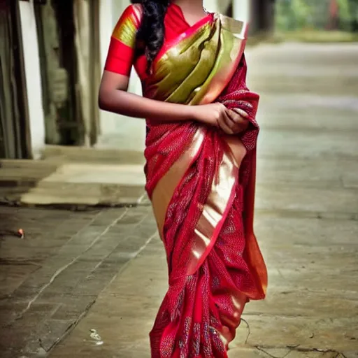 party wear saree for unmarried girl - Evilato