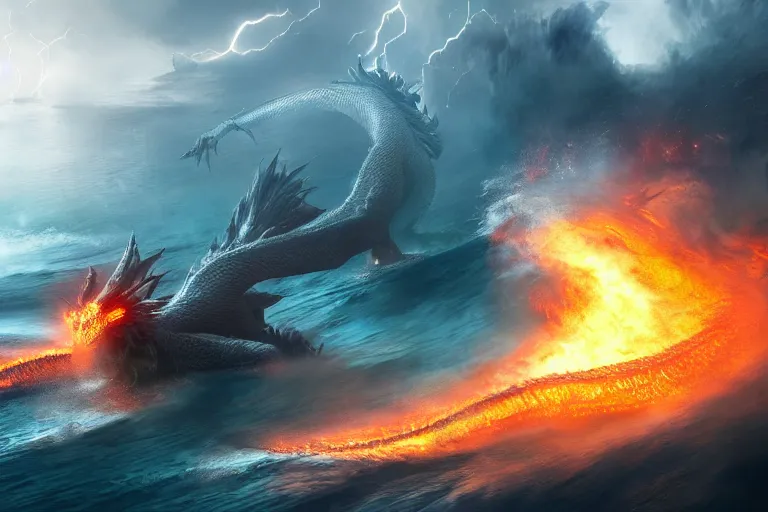 OpenDream - fire dragon and water dragon fighting