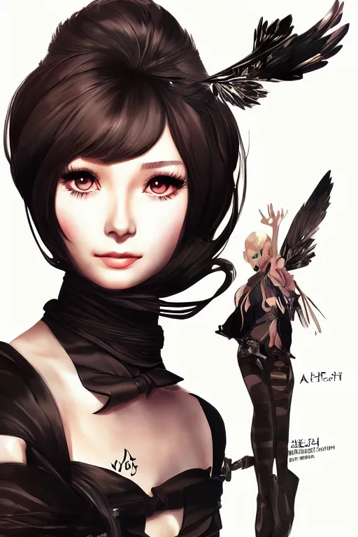 Image similar to Audrey Hepburn in a blade and soul spinoff artbook rendered by the artist Hyung tae Kim , trending on Artstation by Hyung tae Kim, artbook, Stanley Artgerm Lau