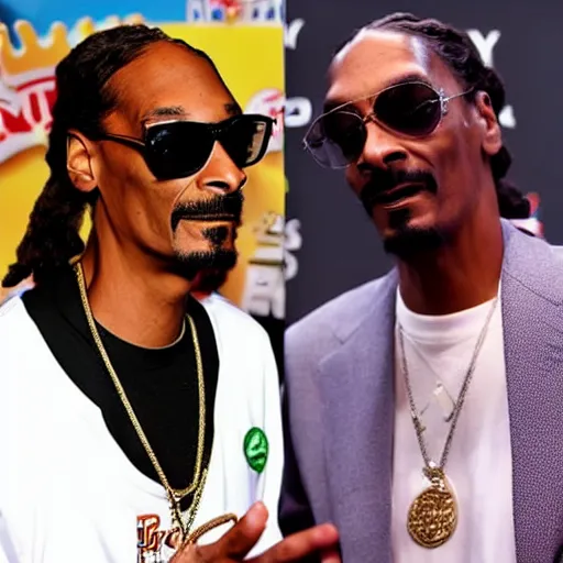 Image similar to snoop dogg starts a fight at burger king