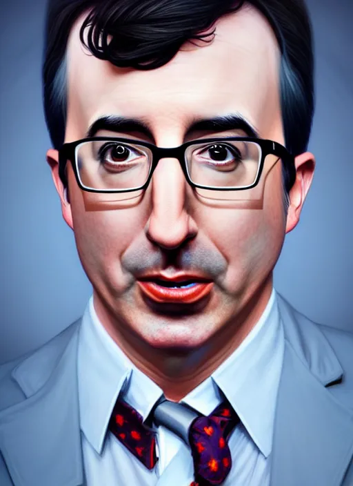 Prompt: photo of a seductive John Oliver in the style of stefan kostic, realistic, sharp focus, 8k high definition, insanely detailed, intricate, elegant, art by stanley lau and artgerm