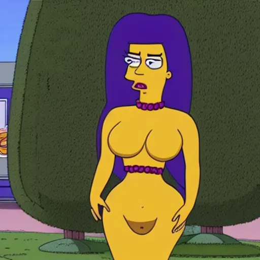 Image similar to kim kardashian in the simpsons super high quality 4k HD