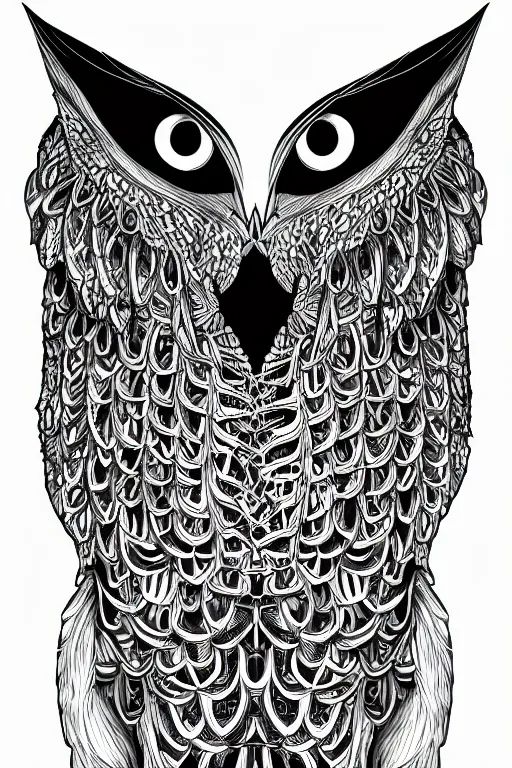 Prompt: a white bone owl, symmetrical, highly detailed, digital art, sharp focus, skeleton, trending on art station