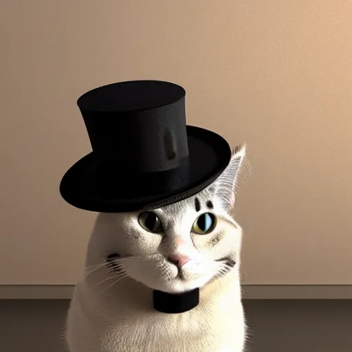 Prompt: cat wearing a tophat octane render