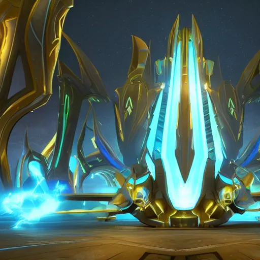 Image similar to protoss structure city, cinematic dramatic lighting, beautiful