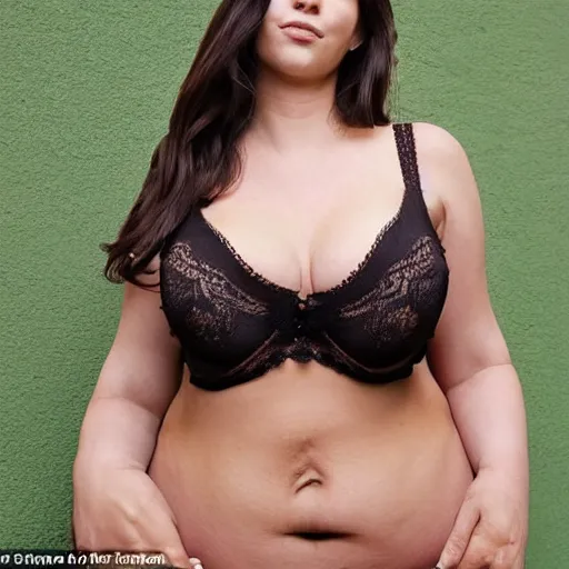 Prompt: cannabis leaves bra on a big breasted woman,