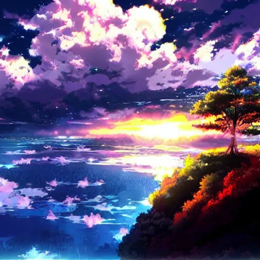 Prompt: beautiful anime landscape