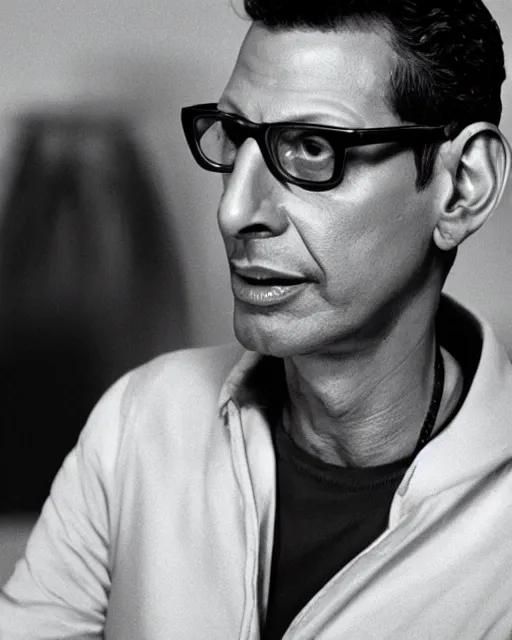 Prompt: a photo of jeff goldblum as buzz light - year, medium shot