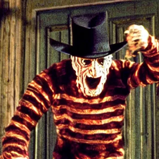 Image similar to film still of Freddy Krueger as Cerberus